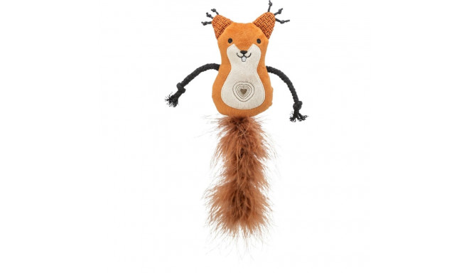 Squirrel, plush feather, catnip, 12 cm 24 cm