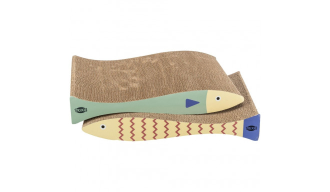 Scratching cardboards fish, catnip, 2 pcs, 40 × 30 × 11 cm, 2 pcs., mint cream