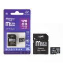 MicroSD PNI 128GB mälukaart SD adapteriga, klass 10, 80 Mb/s, V30