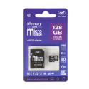MicroSD PNI 128GB mälukaart SD adapteriga, klass 10, 80 Mb/s, V30
