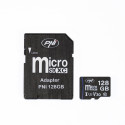 MicroSD PNI 128GB mälukaart SD adapteriga, klass 10, 80 Mb/s, V30
