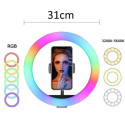 Elight RGB18 45cm 2in1 White & Color RGB LED Light Ring with Smartphone fix + BT remote Black