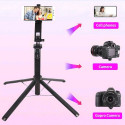 Elight P185S Super Long 1.8m Selfie Stick Tripod with Smarthone / 1/4 screw fix & Shutter Button Bla