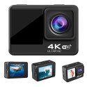 iWear K4 Real 4K 20Mpix Wi-Fi Sport Camera with Sony IMX179 Lens & 8x Fixation Set Black