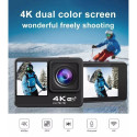 iWear K4 Real 4K 20Mpix Wi-Fi Sport Camera with Sony IMX179 Lens & 8x Fixation Set Black