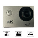 iWear K1 Ultra HD 4K 16Mpix Wi-Fi Sport Camera with 2'' LCD Remote & 8x Fixation Set Silver