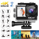 iWear K4 Real 4K 20Mpix Wi-Fi Sport Camera with Sony IMX179 Lens & 8x Fixation Set Black