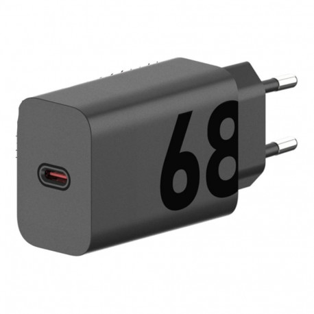 Motorola laadija 68W EL-i ühe pordiga USB-C-kaabliga, must