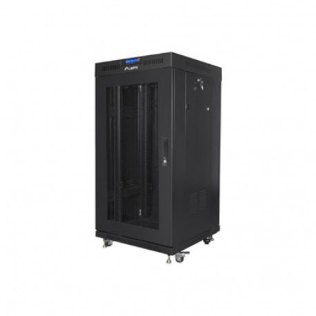 LANBERG 19-tolline põrandal seisev 22U/600x600 kokkupandav võrgukapp võrguuksega LCD must V2