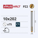 METAL FRAME ANCHOR WITH NUT 10X202