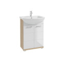 CABINET WASHBASIN BARI D60 WHITE/WOOD