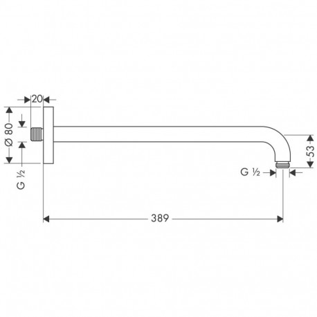 Hansgrohe 27413000 dušiotsiku hoidik kroom
