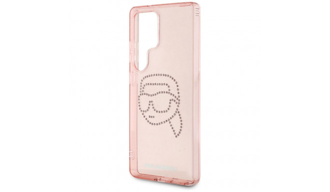 Case Karl Lagerfeld Rhinestones K. Head Logo for Samsung Galaxy S25 Ultra roosa