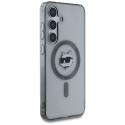 Case Karl Lagerfeld Button Choupette Head Printed Logo MagSafe for Samsung Galaxy S25 black