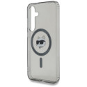 Case Karl Lagerfeld Button Choupette Head Printed Logo MagSafe for Samsung Galaxy S25 black