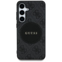 Guess 4G Round Patch Classic Logo MagSafe case for Samsung Galaxy S25+ black