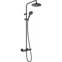 Thermostatic shower system Hansgrohe Vernis Blend 200 1jet EcoSmart, 26089670, black matt