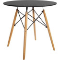 Mufart Round table ETT for kitchen, dining room, living room 60cm - Black