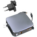 Powerbank 4smarts Lucid 3in1 Hybrid Charger 10000mAh 20W with built-in USB-C / Lightning cable silve