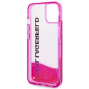 Karl Lagerfeld KLHCP14SLCKVF iPhone 14 / 15 / 13 6.1" roosa jäik ümbris Liquid Glitter Elong