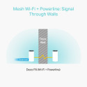 TP-LINK Deco P9 (3-seadme komplekt) AC1200 Kogu Kodu Hübriid Mesh Wi-Fi Süsteem