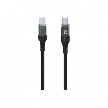 Fixed USB-C/USB-C kaabel ekraaniga, PD toega, 2m, USB 2.0, 100W FIXDD-CC2-BK