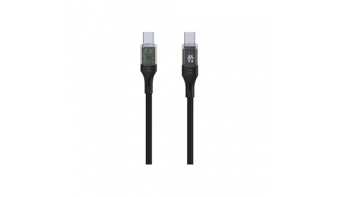 Fixed | Cable USB-C/USB-C with display, PD support, 2m, USB 2.0, 100W | FIXDD-CC2-BK