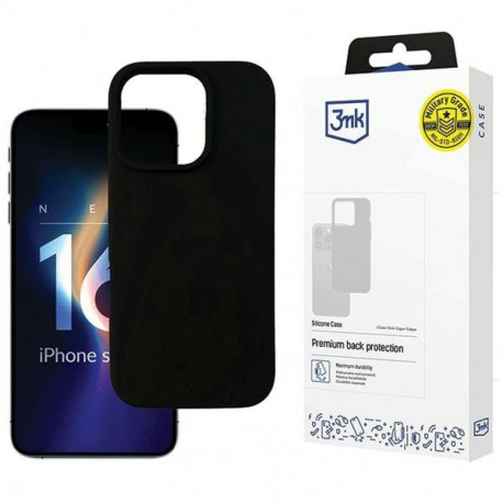 3MK Silicone Case iPhone 16 Pro 6.3" black
