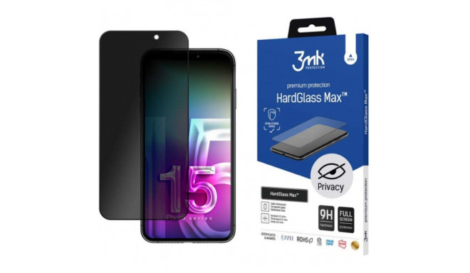 3MK "HardGlass Max Privacy Screen Protector iPhone 15 Pro Max"