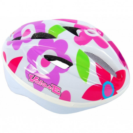 Kaitsekiiver lastele Volare Deluxe White Flowers - 51-55 cm 85794