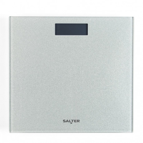 Salter 9037 SVGL3RCFXAS Glitter Glass Personal Bathroom Scale - Silver