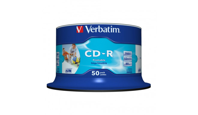 CD-R Verbatim AZO Wide Inkjet Printable 50 Ühikut (50 Ühikut)