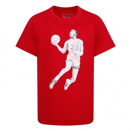 Child's Short Sleeve T-Shirt Jordan Air Jordan Dots Ss Red - 4-5 Years
