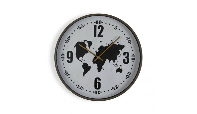 Wall Clock Versa Metal World Map 4,1 x 40,6 x 40,6 cm