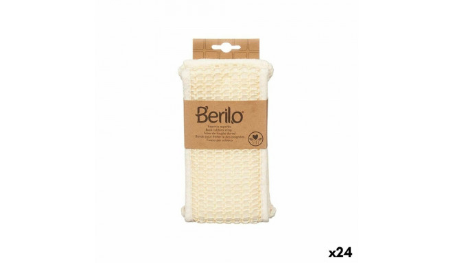 Body Sponge Berilo B7083-16 White 20 x 3 x 11 cm With handles (24 Units)