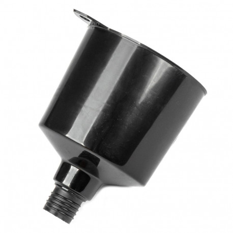 Lejek plastikowy czarny uniwersalny do paliwa cieczy wody owalny 12 cm amio-04043