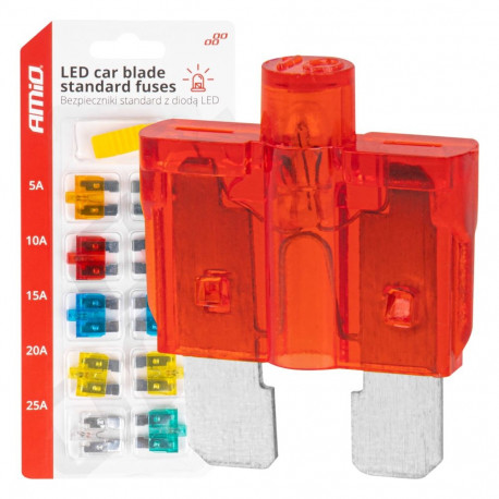 Standardautokaitsmed LED-tulega 10 tk amio-04341