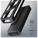 Axagon EEM2-20G NVMe-SSD-Gehäuse USB-C 3.2 20 Gbps 2230 - 2280 - schwarz SSD enclosure Black M.2