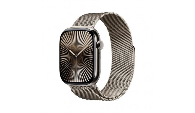 Apple Watch Series 10 GPS + Cellular 46mm Natural Titanium Case with Natural Milanese Loop - S/M