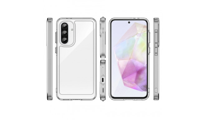 Outer Space Case for Samsung Galaxy A56 Cover with Flexible Frame - Transparent