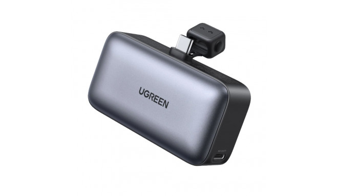 Ugreen PB503 5000mAh powerbank with USB-C port and integrated USB-C connector - gray