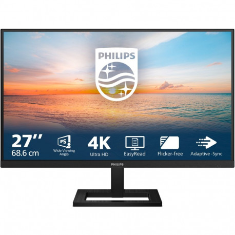 "68,6cm/27"" (3840x2160) Philips 27E1N1900AE 16:9 4K UHD IPS HDR10 4ms 60Hz 2xHDMI USB-C Speaker Bla