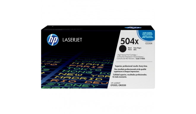 "HP Toner 504X CE250X Schwarz Hohe Kapazität"