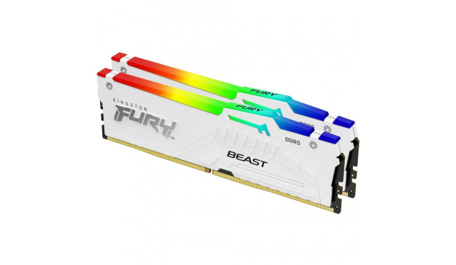 "KINGSTON 32GB 6000MT/s DDR5 CL30 DIMM Kit of 2 FURY Beast White RGB EXPO"