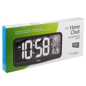 Large Digital Clock Wall Mount Free Standing with Temperature Sensor 37x17cm LCD Display Power Adapt