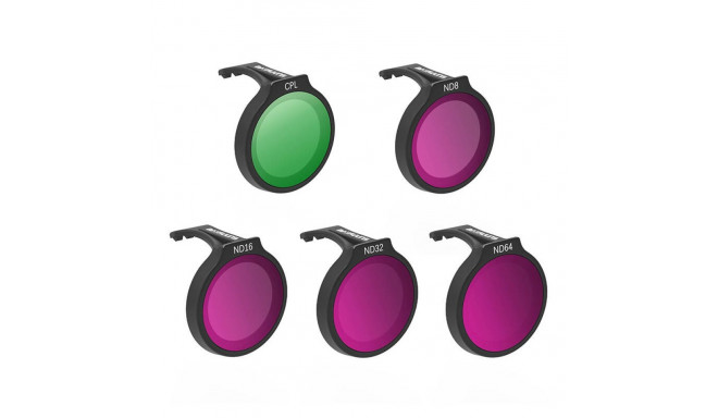 SUNNYLIFE set of five filters for DJI Neo CPL+ND8+ND16+ND32+ND64