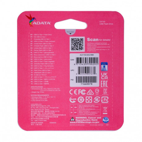 USB Flash Drive - Adata Uv150, Black