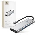 TECH-PROTECT HB04 HUB ADAPTER 9IN1 TYPE-C + USB2.0 + USB3.0 + HDMI 4K 60HZ + SD/TF + PD100W + AV3.5 