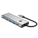 TECH-PROTECT HB04 HUB ADAPTER 9IN1 TYPE-C + USB2.0 + USB3.0 + HDMI 4K 60HZ + SD/TF + PD100W + AV3.5 