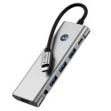 TECH-PROTECT HB04 HUB ADAPTER 9IN1 TYPE-C + USB2.0 + USB3.0 + HDMI 4K 60HZ + SD/TF + PD100W + AV3.5 